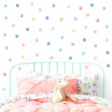 Polka Dot Mix Colour Wall Stickers for Kids Room Nursery | Polka dot Multi Colour wall stickers for kids nursery