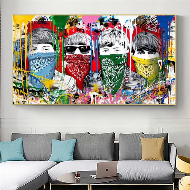 Pop Street Artwork WORLD UNITY No War Canvas Wall Art