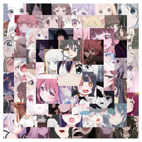 Popular Anime Female Head Picture Stickers Pack-ChandeliersDecor