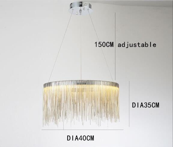 Postmodern Style Living Room Chain Led Chandelier-ChandeliersDecor