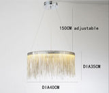 Postmodern Style Living Room Chain Led Chandelier-ChandeliersDecor