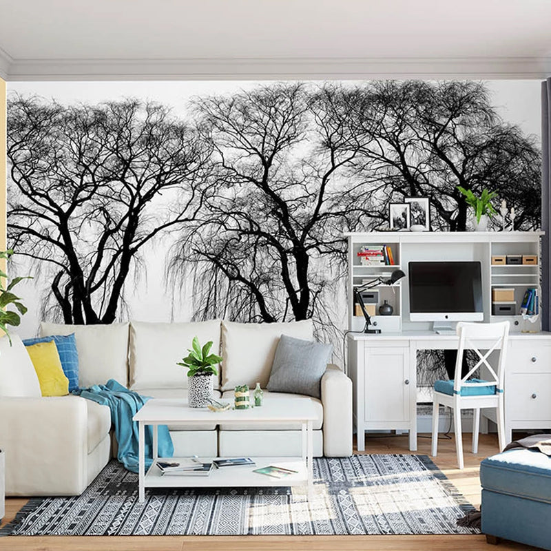 Premium Black Tree Wallpaper – Enhance Your Space-ChandeliersDecor