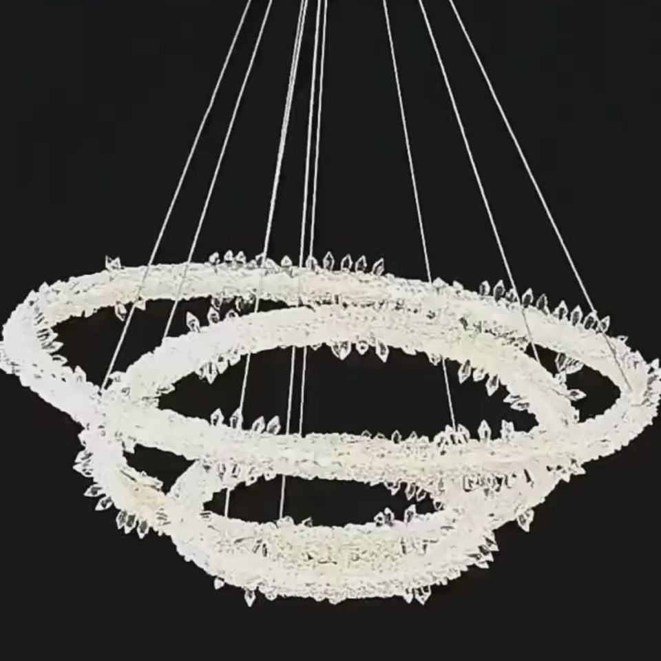 Crystal Ring Chandelier: Dazzling Lighting Fixture