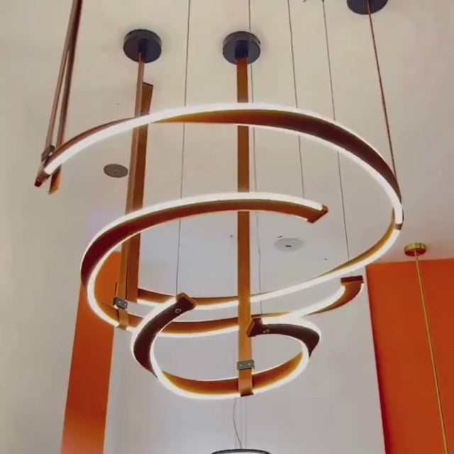 ModaLux Leather Craft LED Chandelier-ChandeliersDecor.com