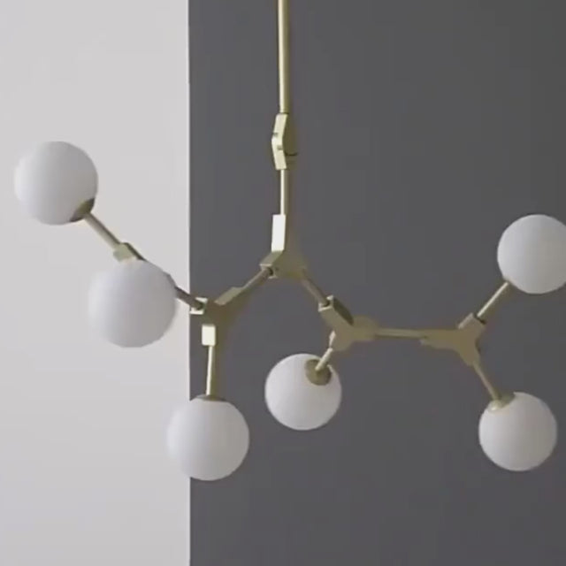 Circular Glass Ball Molecule Chandelier Lighting-ChandeliersDecor.com