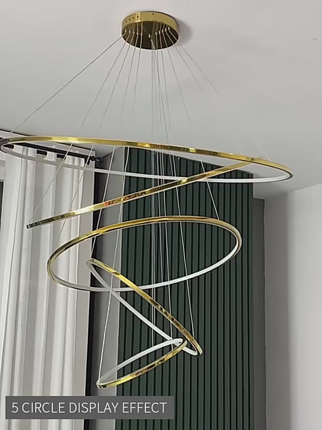 Rings Staircase Chandelier: Unparalleled Elegance-ChandeliersDecor.com
