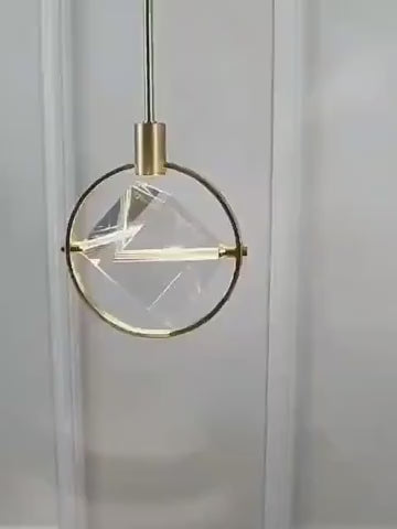 Crystal Cube LED Rotatable Pendant Chandelier-ChandeliersDecor.com