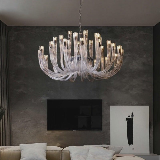 U Shaped Glass Italian Lustre Art Pendant Chandelier-ChandeliersDecor.com