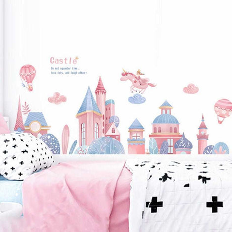 Princess Castle Wall Sticker | Girls Room Wall Decal | Castle Wall Decal