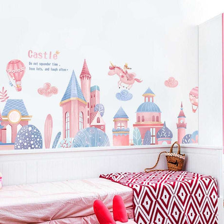 Princess Castle Wall Sticker | Girls Room Wall Decal | Castle Wall Decal