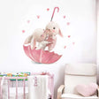 Rabbit on Pink Umbrella Wall Sticker | Kids Nursery Wall Stickers