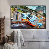 Racing Car Le Mans Racing Canvas Wall Art-ChandeliersDecor