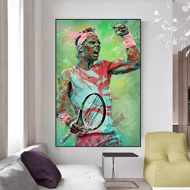 Rafael Nadal Tennis Legend Sports Canvas Wall Art