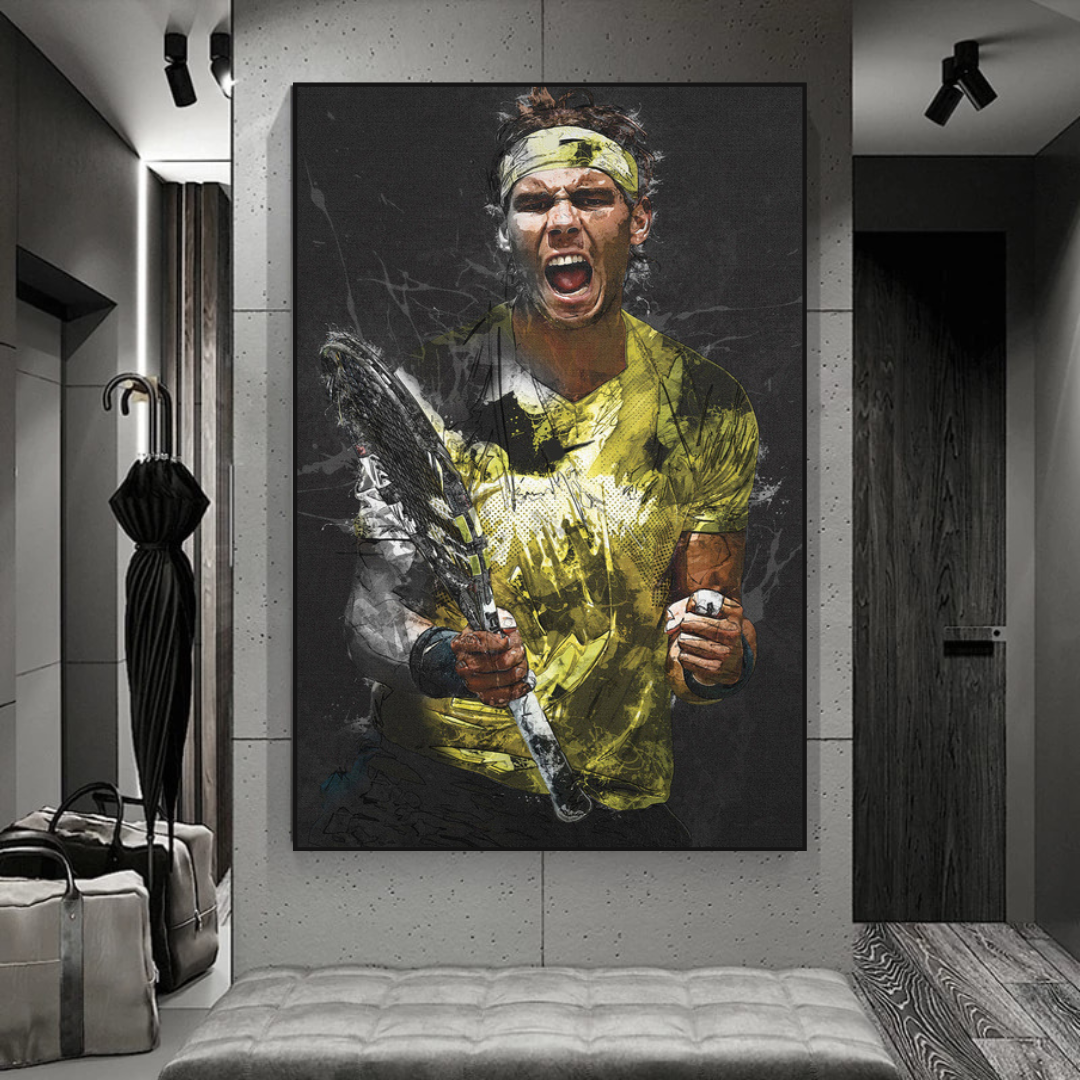 Art mural sur toile Rafael Nadal Tennis Legend Sports