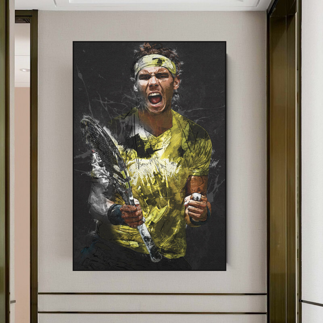 Rafael Nadal Tennis Legend Sports Canvas Wall Art-ChandeliersDecor