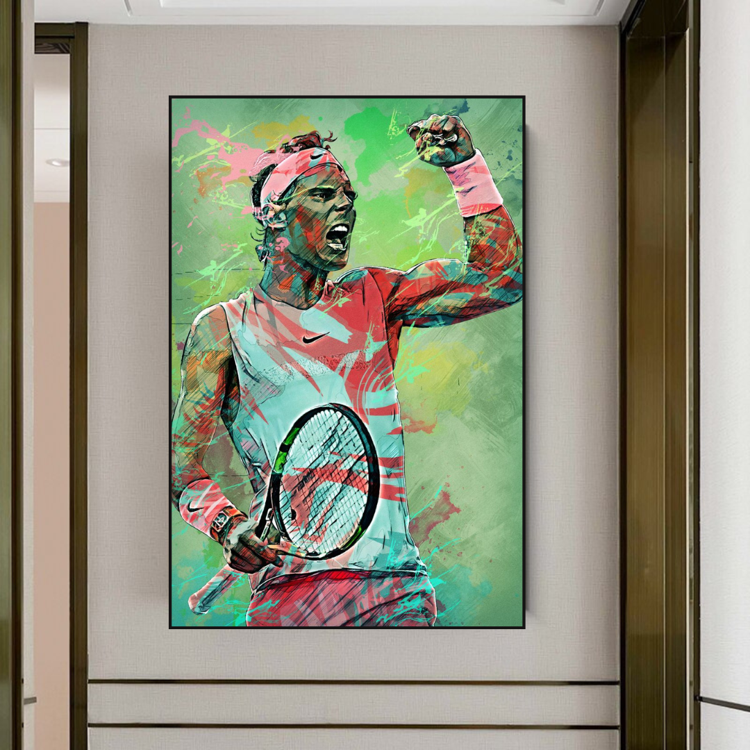 Rafael Nadal Tennislegende Sport-Leinwand-Kunst