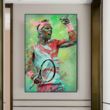 Rafael Nadal Tennis Legend Sports Canvas Wall Art-ChandeliersDecor