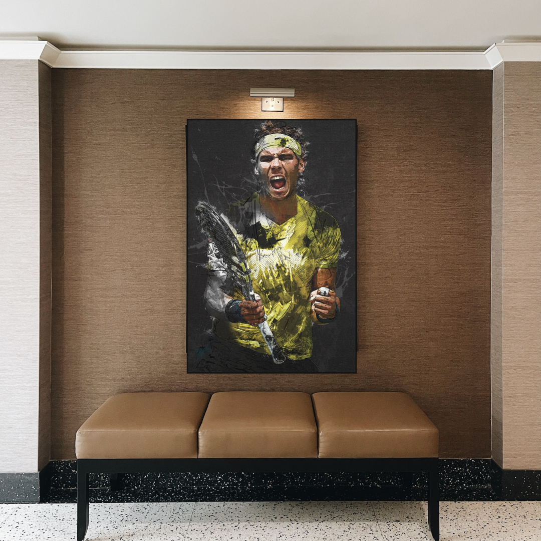 Rafael Nadal Tennis Legend Sports Canvas Wall Art-ChandeliersDecor