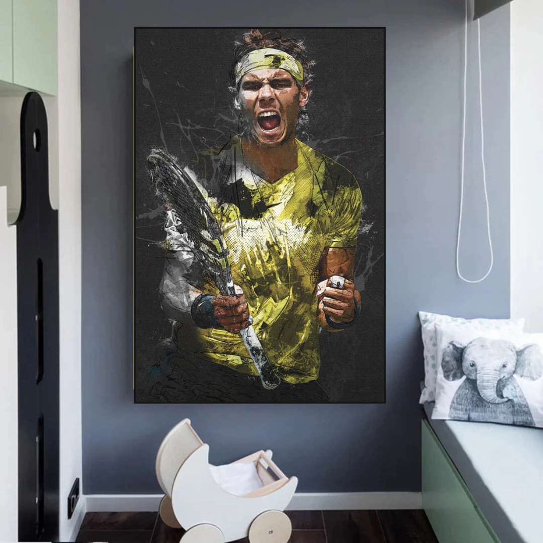 Rafael Nadal Tennislegende Sport-Leinwand-Kunst