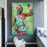 Rafael Nadal Tennis Legend Sports Canvas Wall Art-ChandeliersDecor