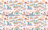 Rainbow City - Kids Room Wallpaper Mural-ChandeliersDecor