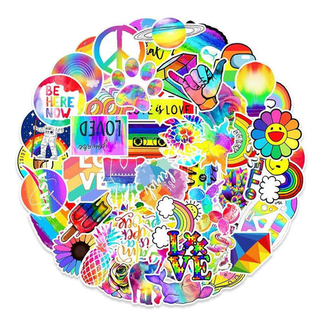 Rainbow Small Fresh Stickers Pack-ChandeliersDecor