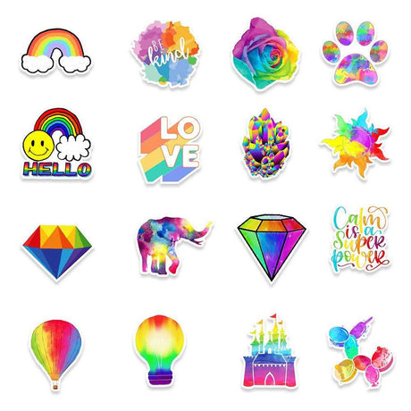 Rainbow Small Fresh Stickers Pack-ChandeliersDecor