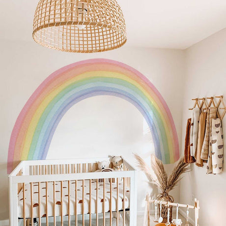 Rainbow Wall Decal for Kids Room Wall Decor | Kids Nursery Wall Decals