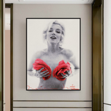 Red Flowers: Marilyn Poster - Captivating Blossoms-ChandeliersDecor