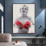 Red Flowers: Marilyn Poster - Captivating Blossoms-ChandeliersDecor