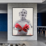 Red Flowers: Marilyn Poster - Captivating Blossoms-ChandeliersDecor