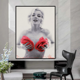 Red Flowers: Marilyn Poster - Captivating Blossoms-ChandeliersDecor