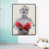 Red Flowers: Marilyn Poster - Captivating Blossoms-ChandeliersDecor