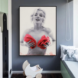 Red Flowers: Marilyn Poster - Captivating Blossoms-ChandeliersDecor