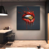 Red Lips Bullet Art Canvas Abstract Wall Décor