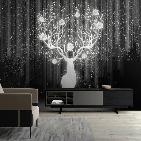 Reindeer Magic Wallpaper: Blend of Festive Charm-ChandeliersDecor