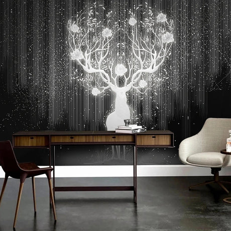 Reindeer Magic Wallpaper: Blend of Festive Charm-ChandeliersDecor