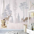 Reindeers in the Forest Nursery Wallpaper-ChandeliersDecor.com