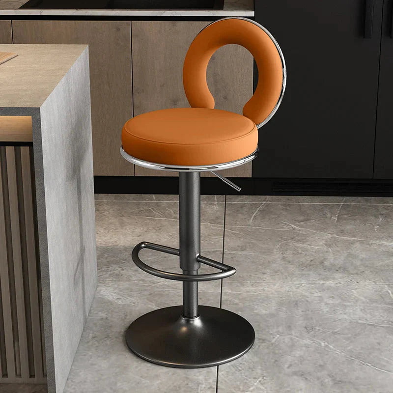 Relaxing Swivel Altos Metal Backrest Bar Stools-GraffitiWallArt