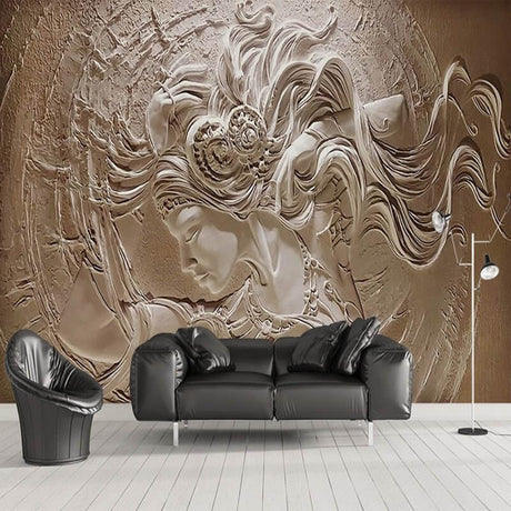 Relief Beauty Wallpaper for Home Wall Decor-ChandeliersDecor.com