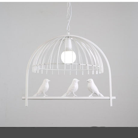 Resin Iron Bird Cage Chandelier-ChandeliersDecor