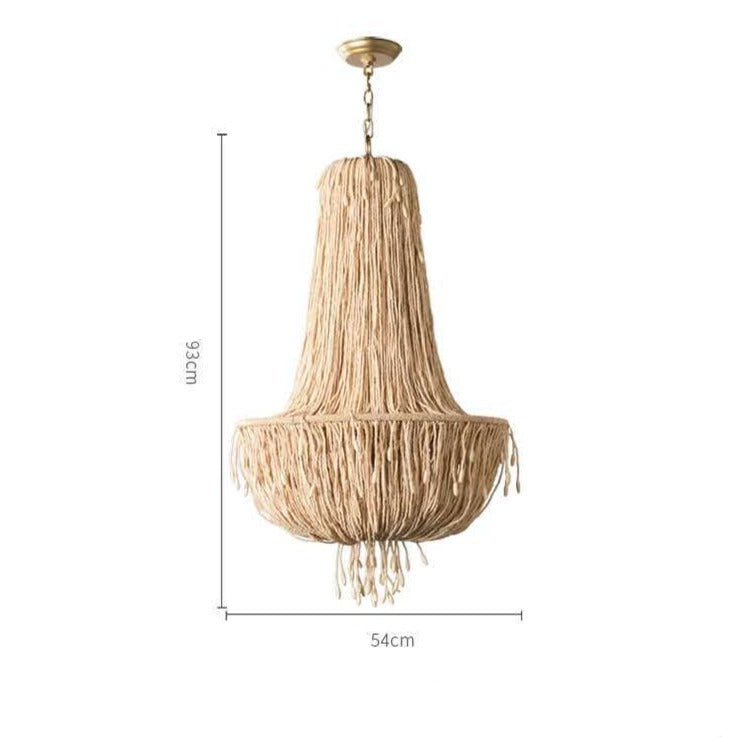 Retro Bamboo Jellyfish Chandelier - Unique Lighting Fixture-ChandeliersDecor