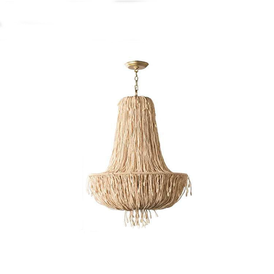 Retro Bamboo Jellyfish Chandelier - Unique Lighting Fixture-ChandeliersDecor
