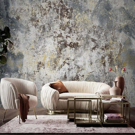 Retro Brick Wall Grey Cement Wallpaper for Home Wall Decor-ChandeliersDecor.com