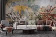Retro Floral Wallpaper Mural - Accentuate Your Décor-ChandeliersDecor.com