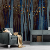Retro Forest Wallpaper Mural - Transform Your Space-ChandeliersDecor.com