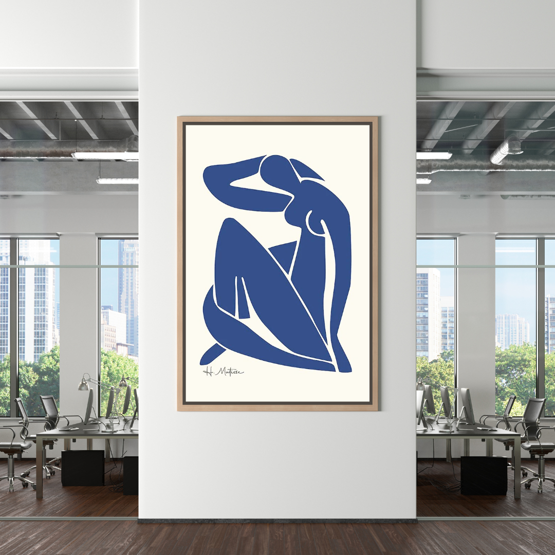 Retro Matisse Girl Posture Canvas Wall Art-ChandeliersDecor