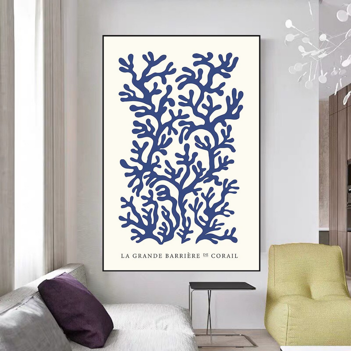 Retro Matisse La Grande Barriere De Corail Canvas Wall Art