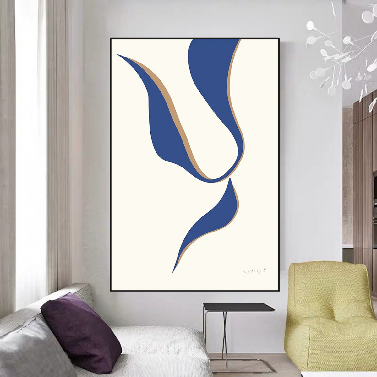 Retro Matisse Petal Leaf Canvas Wall Art