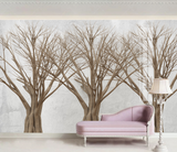 Retro Nostalgia Abstract Design - Trees Wallpaper Murals-ChandeliersDecor